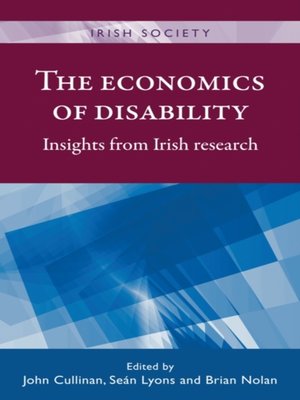cover image of economics of disability